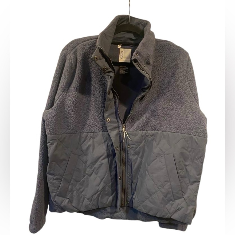 Vuori Women’s Sherpa Fleece Jacket- Blue